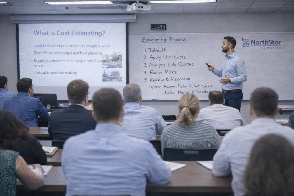 Professional training session in classroom